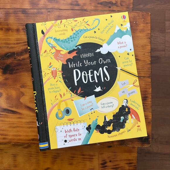 Usborne Write Your Own Poems (UNUSED) Hardcover Spiral Prompt Journal Book - Picture 1 of 11